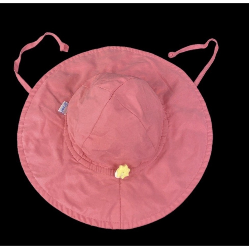 i play. Sun Protection Hat Kids 2T-4T Pink Wide Brim UPF 50+ Adjustable Tie